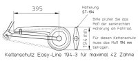 Fahrrad Kettenschutz Easy-Line 194-3 für 40-42 Zähne 1-fach Kettenblatt Kettenkasten City Bike bei Nabenschaltung