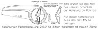 Fahrrad Kettenschutz Performance Line 210-2 bis 42 Zähne 3-fach Kettenblatt ATB MTB nachträglch bei Kettenschaltung