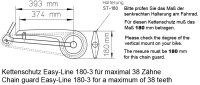 Fahrrad Kettenschutz Easy-Line 180-3 Kettenkasten für 36-38 Zähne 1-fach Kettenblatt bei Nabenschaltung