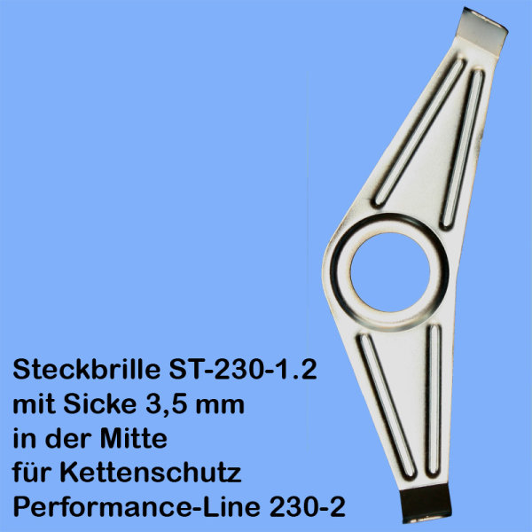 Steckbrille ST-230 (verzinkt) bis 48 Zähne Halterung für Fahrrad mit Kettenschaltung ATB MTB Trekking Bike Kettenschutz 230-2 48Z oder 42 Zähne mit Kettenblattring