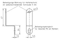 Nachrüst Befestigungs Set  ST-200 mit Steckbrille Schelle Lasche Winkel + Schrauben für Fahrrad mit Kettenschaltung ATB MTB Trekking Bike Kettenschutz