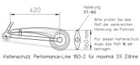 Fahrrad Kettenschutz Performance Line 160-2 bis 33...