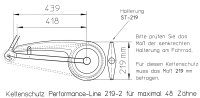 Fahrrad Kettenschutz Performance Line 219-2 Kettenkasten für 44-46-48 Zähne 1-fach Kettenblatt City Bike