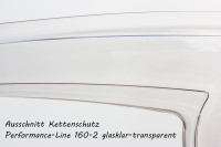 Klar-Transparenter Performance Line Fahrrad Kettenschutz 160 |180 | 219 mm für City Bike mit 1-fach Kettenblatt