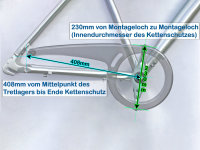 Fischer E-Bike Ersatzteil Fahrrad Kettenschutz Dekaform Pa 230-K Kettenschaltung  44-46-48 Zähne 3-fach Kettenblatt