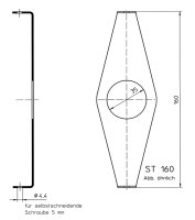 Steckbrille 160mm bis 33 Zähne Kettenblatt...