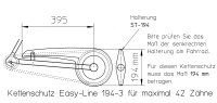 E-Bike Fahrrad Kettenschutz Easy-Line für Fischer Mifa Zündapp Prophete 1-fach Kettenblatt