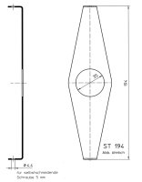 Steckbrille 194mm bis 42 Zähne 1-fach Kettenblatt |...