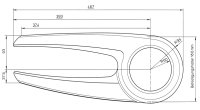 Fahrrad Kettenschutz Easy-Line 180-3 für 36-38 Zähne Kettenblatt (zwei flügelig) für City Bike