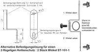 Fahrrad Kettenschutz Easy-Line 180-3 für 36-38 Zähne Kettenblatt (zwei flügelig) für City Bike