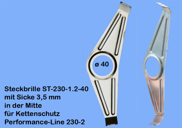 Steckbrille 230-40 bis 48 Zähne oder 42 Zähne Kettenblatt mit Kettenblattring Sonderanfertigung Tretlager 40 mm fuer Fahrrad Kettenschutz bei Kettenschaltung