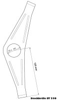 Steckbrille 250 (verzinkt) bis 48 Zähne 3-fach Kettenblatt mit Schutzring fuer Fahrrad Kettenschutz bei Kettenschaltung