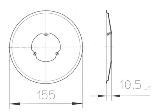 Speichenschutzscheibe 155 mm für ATB MTB Fahrrad Kettenschaltung Steckzahnkranz Kassetten 34 Zähne transparent